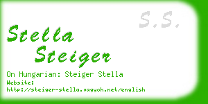 stella steiger business card